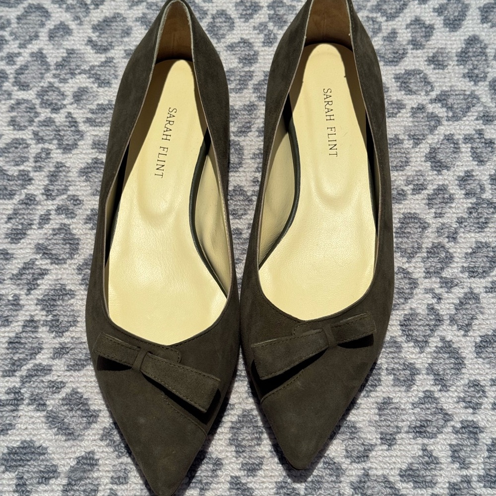 Sarah Flint Green Suede Natalie Women's Shoes NEVER WORN